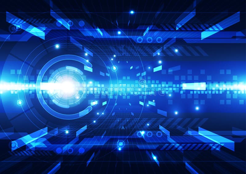 Fondo futuristico astratto di tecnologia digitale Illustrazione illustrazione vettoriale