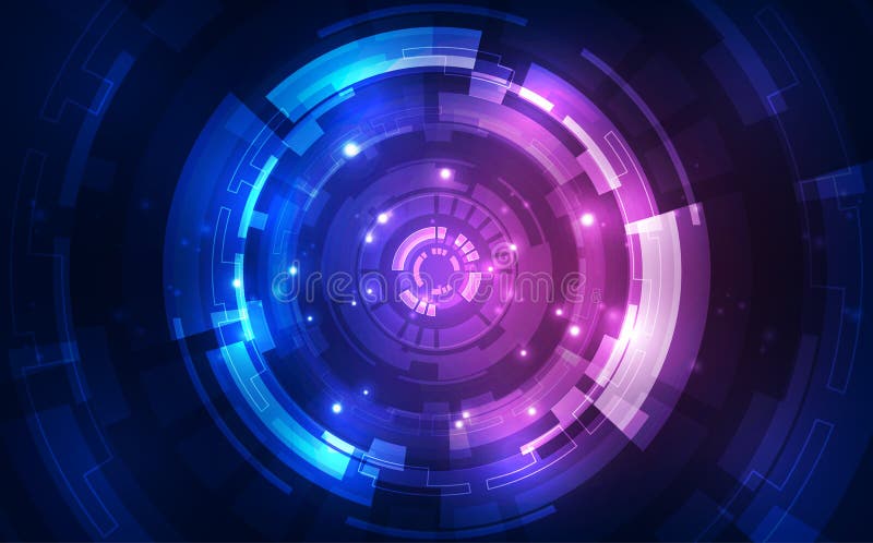 Fondo futuristico astratto di tecnologia digitale vettore dell'illustrazione illustrazione di stock