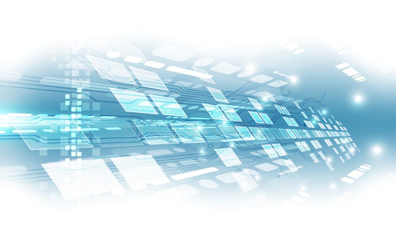 Fondo futuristico astratto di tecnologia digitale vettore dell'illustrazione illustrazione di stock