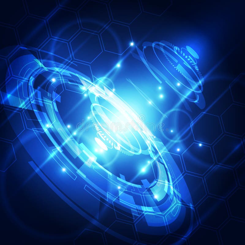 Fondo futuristico astratto di tecnologia digitale vettore dell'illustrazione illustrazione di stock