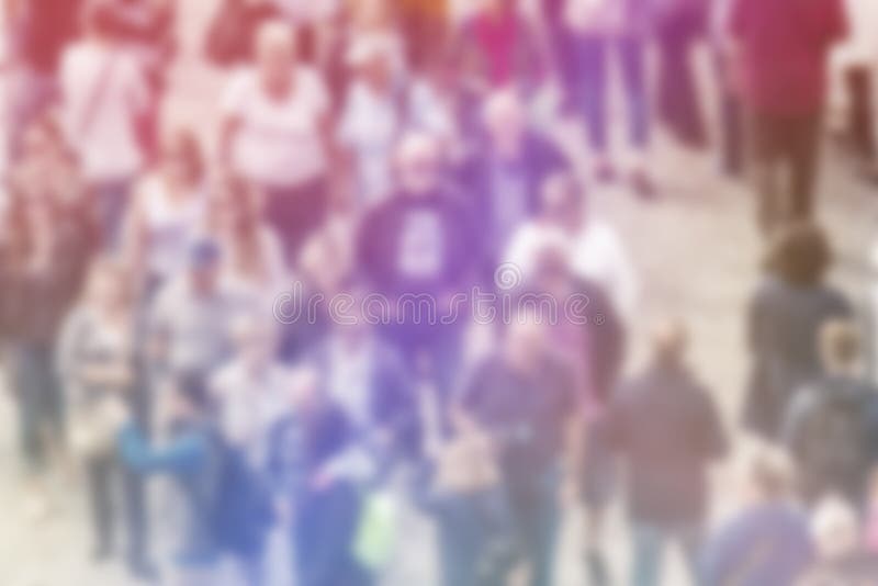 Fondo generale della sfuocatura di opinione pubblica, vista aerea della folla immagini stock libere da diritti Fondo generale della sfuocatura di opinione pubblica, vista aerea della folla immagini stock libere da diritti