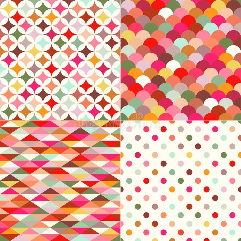Fondo geometrico senza cuciture delle mattonelle illustrazione vettoriale Fondo geometrico senza cuciture delle mattonelle illustrazione vettoriale