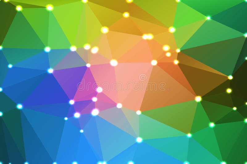 Fondo geometrico verde blu rosa con le luci illustrazione vettoriale Fondo geometrico verde blu rosa con le luci illustrazione vettoriale