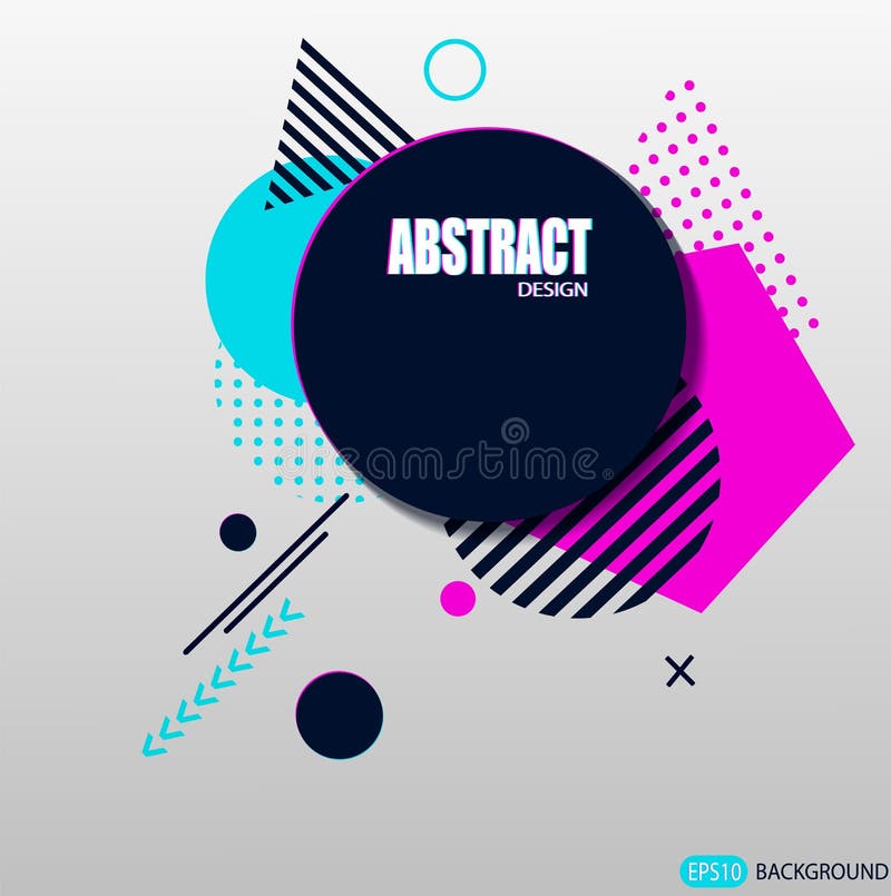 Fondo geométrico del vector del extracto de la interferencia Ejemplo moderno del caos con los elementos del concepto de la estruc stock de ilustración
