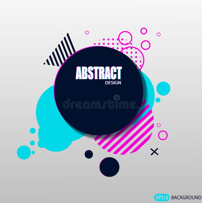 Fondo geométrico del vector del extracto de la interferencia Ejemplo moderno del caos con los elementos del concepto de la estruc stock de ilustración