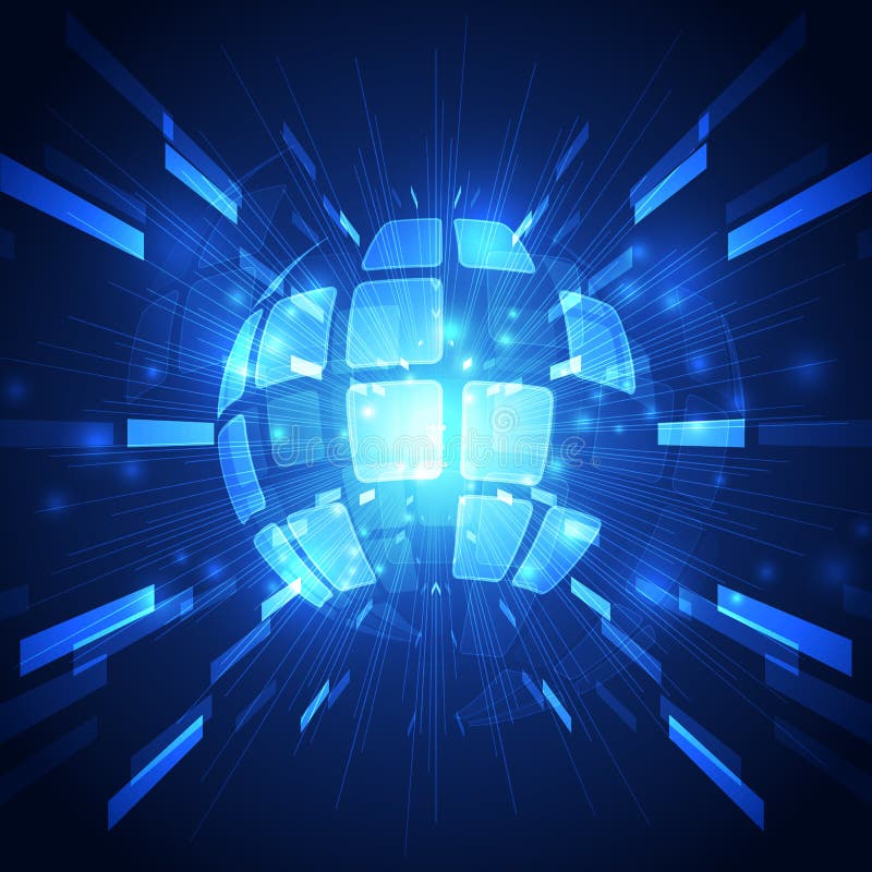 Fondo globale di tecnologia di vettore astratto, illustrazione illustrazione di stock Fondo globale di tecnologia di vettore astratto, illustrazione illustrazione di stock