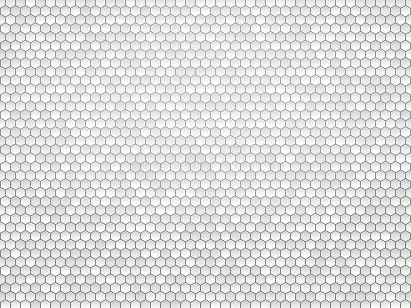 Fondo gris del hexágono del metal stock de ilustración Fondo gris del hexágono del metal stock de ilustración