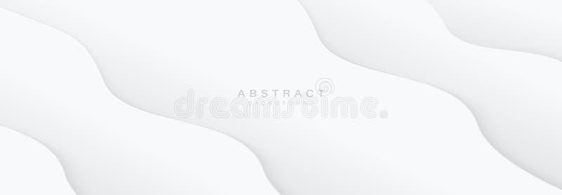 Fondo gris y blanco abstracto con ondulación blanca. banner moderno limpio y mínimo. vector de ilustración libre illustration