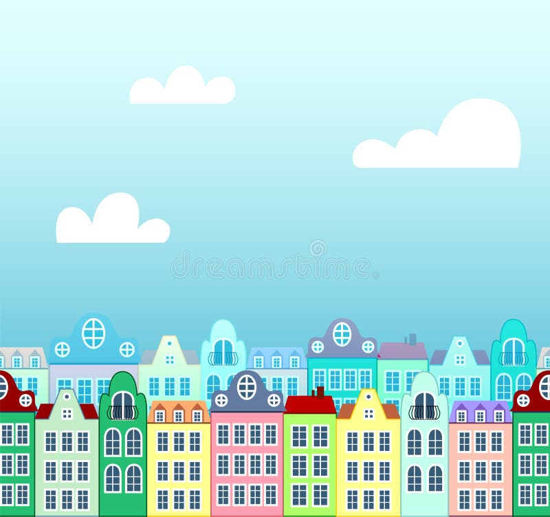 Fondo continuo de casas libre illustration