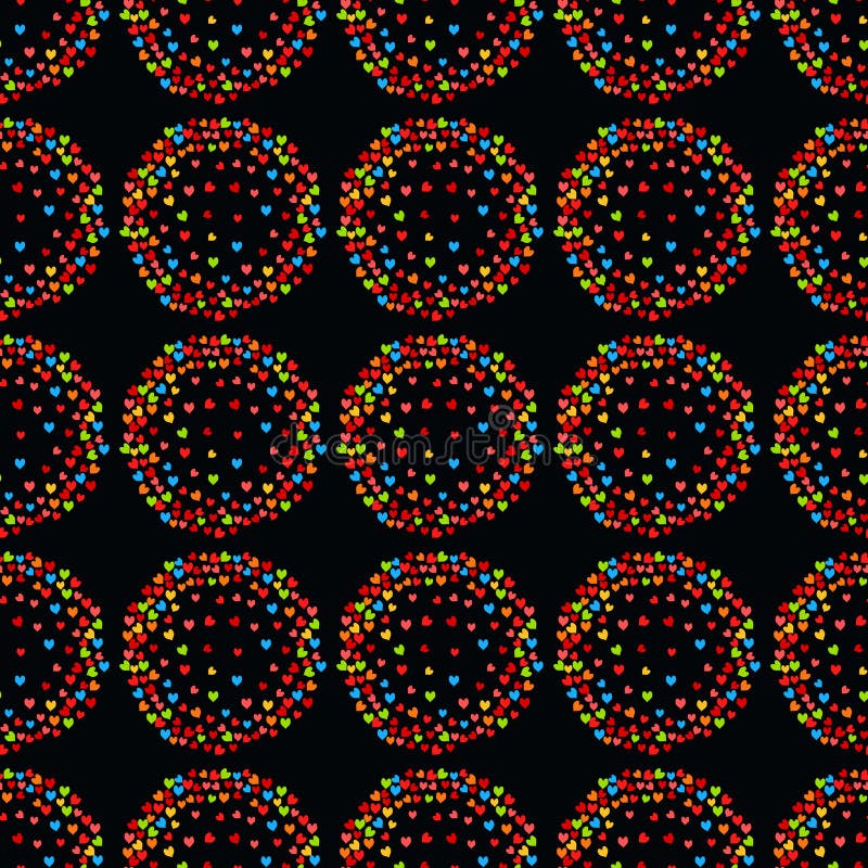 Fondo inconsútil de las bolas del corazón ilustración del vector Fondo inconsútil de las bolas del corazón ilustración del vector