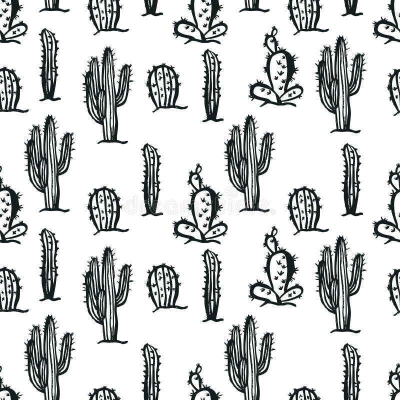Fondo inconsútil del cactus stock de ilustración Fondo inconsútil del cactus stock de ilustración