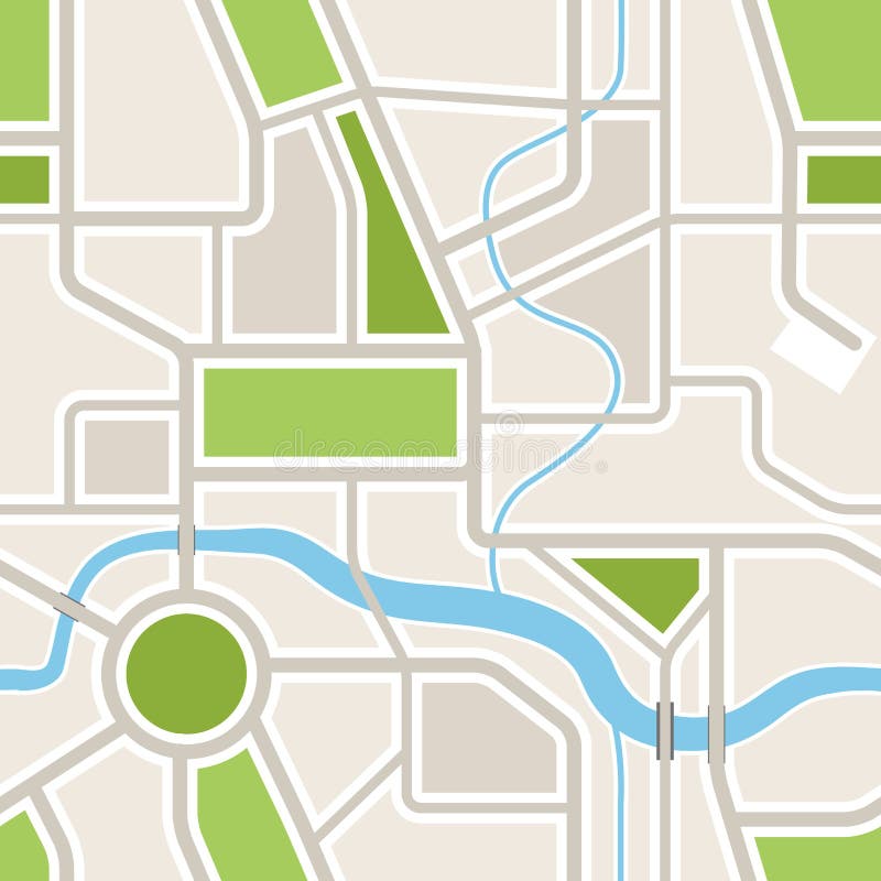 Fondo inconsútil del mapa de la ciudad