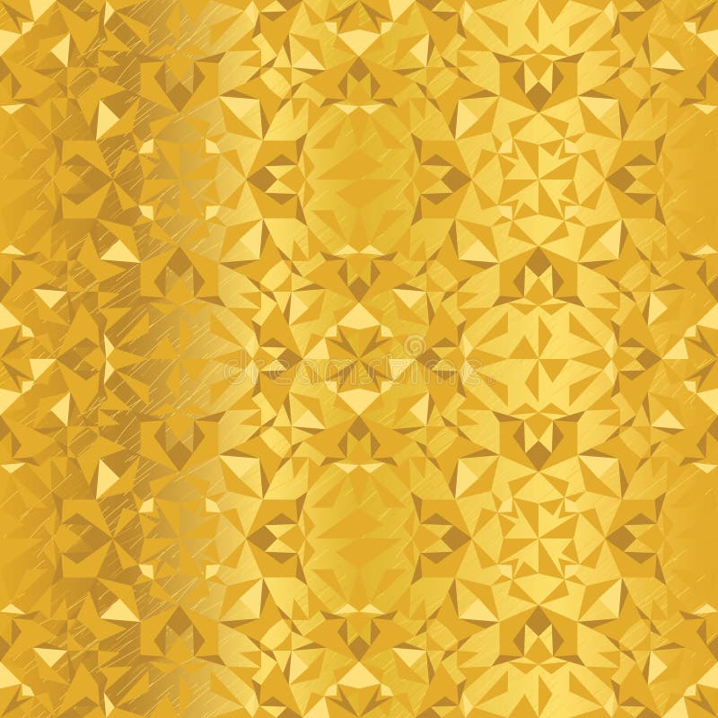 Fondo inconsútil del modelo de la hoja del vector del extracto del caleidoscopio de los triángulos del Grunge de la textura de or stock de ilustración