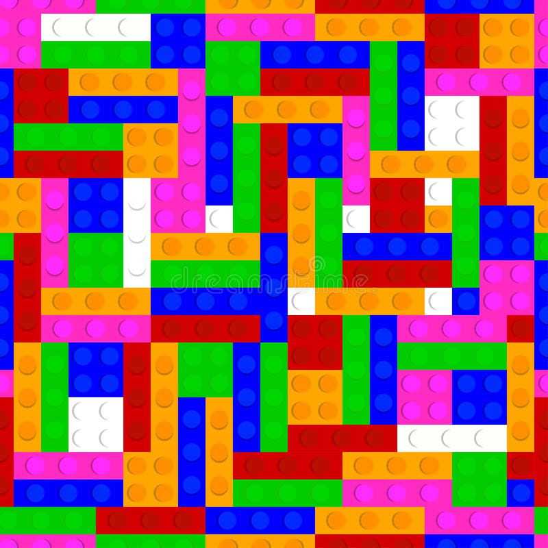 Fondo inconsútil del modelo de los ladrillos plásticos libre illustration Fondo inconsútil del modelo de los ladrillos plásticos libre illustration