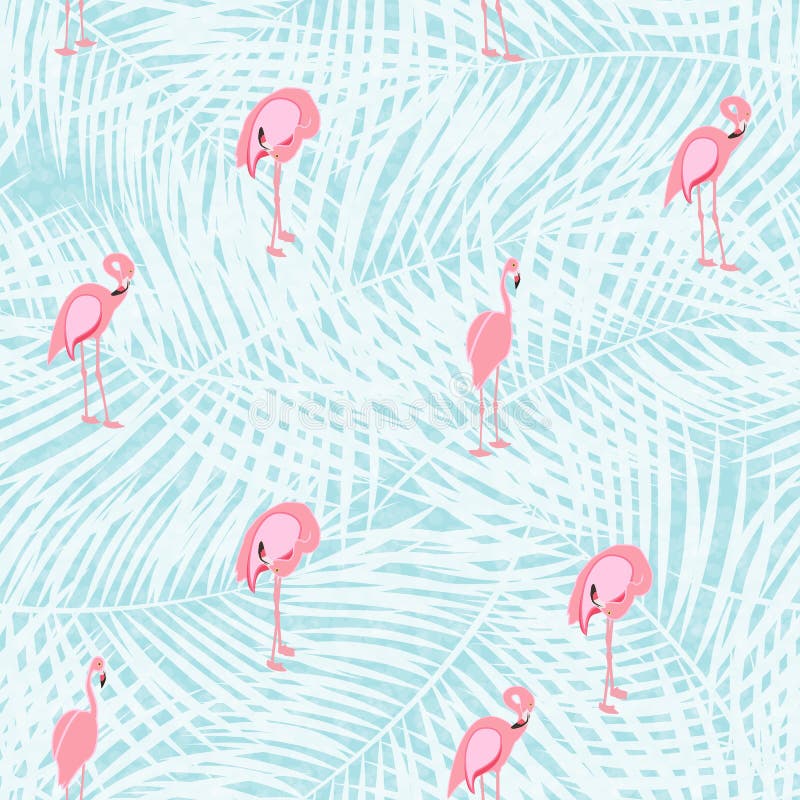 Fondo inconsútil del modelo del flamenco rosado colorido Vector libre illustration