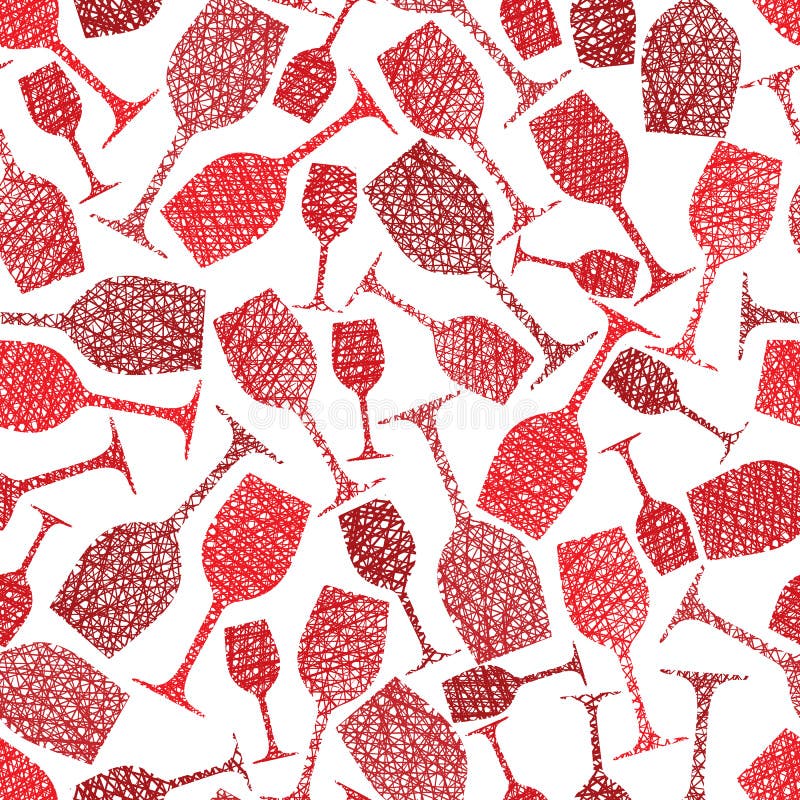 Fondo inconsútil del tema del lagar, copas de vino libre illustration Fondo inconsútil del tema del lagar, copas de vino libre illustration