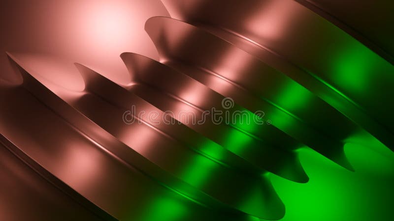 Fondo industrial abstracto con una bobina de metal rotativa. diseño. ilusión óptica de gradiente colorido. stock de ilustración
