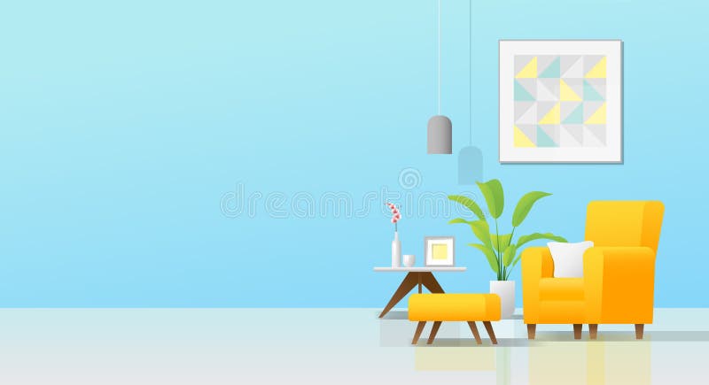 Fondo interior con la sala de estar colorida acogedora ilustración del vector Fondo interior con la sala de estar colorida acogedora ilustración del vector