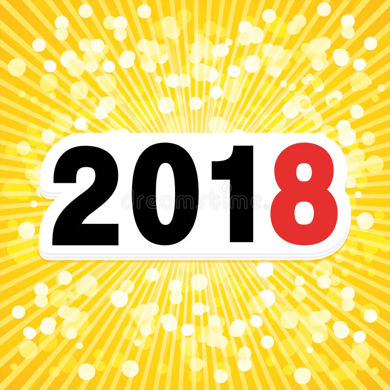 Fondo luminoso del nuovo anno 2018 illustrazione vettoriale Fondo luminoso del nuovo anno 2018 illustrazione vettoriale