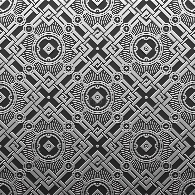 Fondo metallico platino/dell'argento con il modello geometrico illustrazione vettoriale Fondo metallico platino/dell'argento con il modello geometrico illustrazione vettoriale