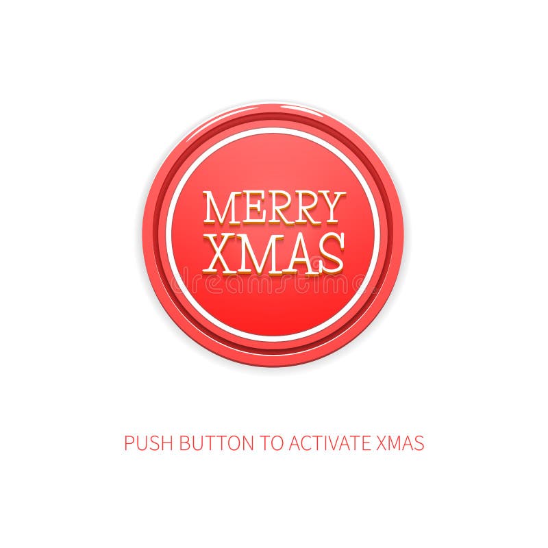 Fondo minimalista del vector alegre para la Navidad Ejemplo del vector del botón redondo rojo con feliz Navidad del título y ilustración del vector Fondo minimalista del vector alegre para la Navidad Ejemplo del vector del botón redondo rojo con feliz Navidad del título y ilustración del vector
