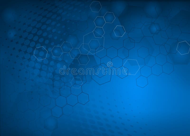 Fondo molecolare blu astratto di llustration illustrazione di stock Fondo molecolare blu astratto di llustration illustrazione di stock