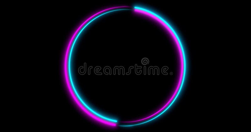 Fondo Circle Con Pantallas De Marco LED Azul Abstracto Fluorescente, Color Púrpura Ilustración 3D Stock de ilustración Ilustración de extracto, ultravioleta: 172028753