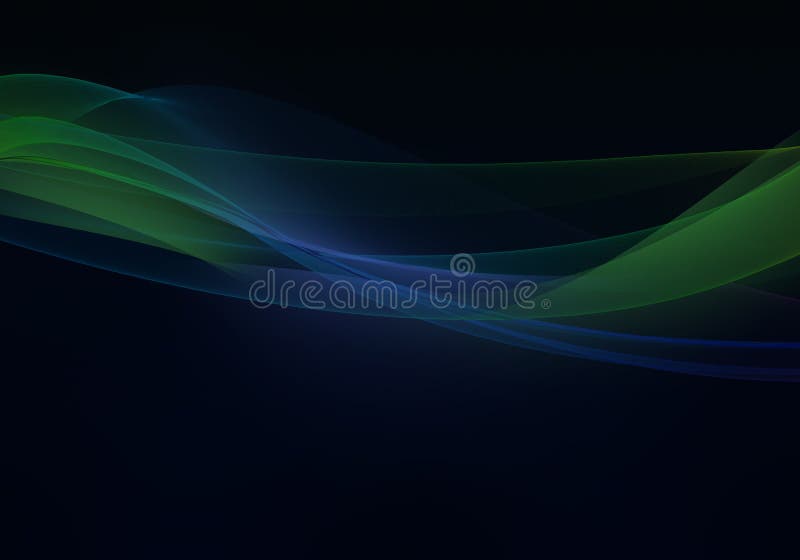 Fondo nero astratto con le linee dinamiche blu e verdi royalty illustrazione gratis Fondo nero astratto con le linee dinamiche blu e verdi royalty illustrazione gratis