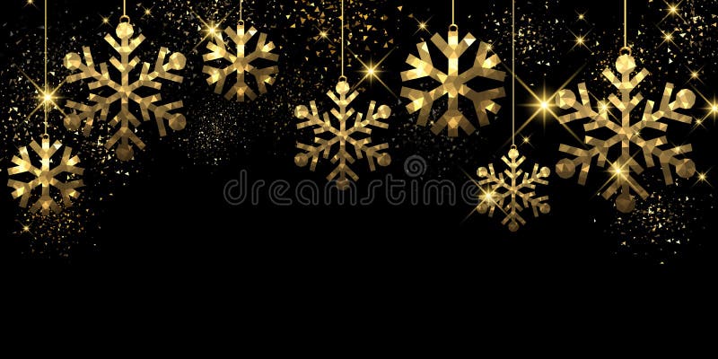 Fondo nero di Natale con i fiocchi di neve illustrazione vettoriale Fondo nero di Natale con i fiocchi di neve illustrazione vettoriale