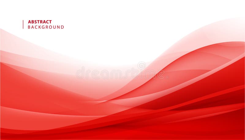 Fondo ondulado rojo del extracto del vector Movimiento del flujo de la curva