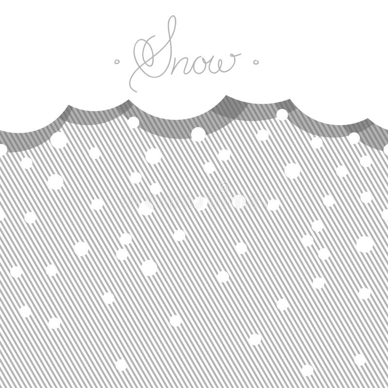 Fondo orizzontale senza cuciture con neve stilizzata illustrazione vettoriale Fondo orizzontale senza cuciture con neve stilizzata illustrazione vettoriale