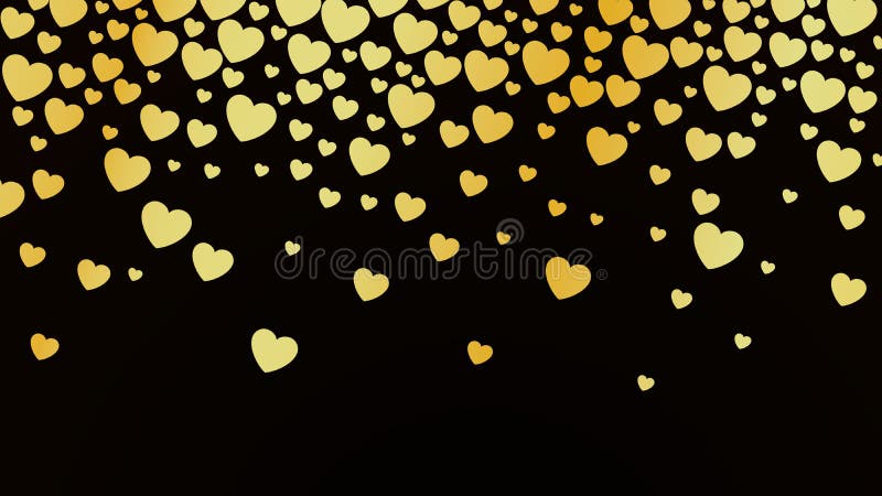 Fondo oscuro abstracto con los corazones de oro Fondo de la plantilla para la tarjeta y la bandera del diseño Papel pintado feliz stock de ilustración Fondo oscuro abstracto con los corazones de oro Fondo de la plantilla para la tarjeta y la bandera del diseño Papel pintado feliz stock de ilustración