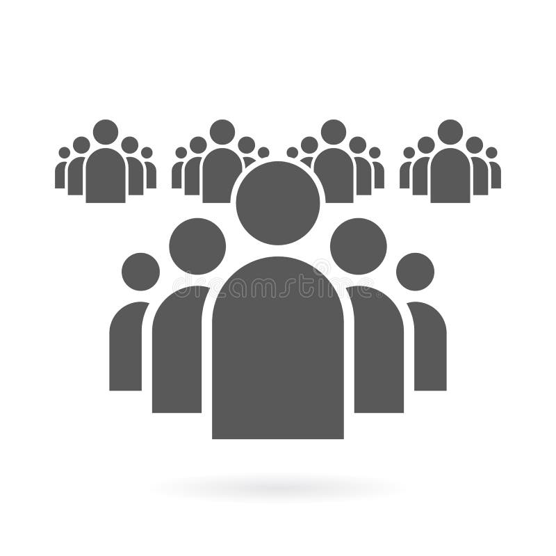 Fondo plano del símbolo del vector del icono de grupo de personas ilustración del vector Fondo plano del símbolo del vector del icono de grupo de personas ilustración del vector