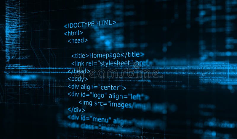 Fondo Programado Del Software Del Código Del HTML 3d Rinden Imagen de  archivo - Imagen de ciencia, forma: 102733077