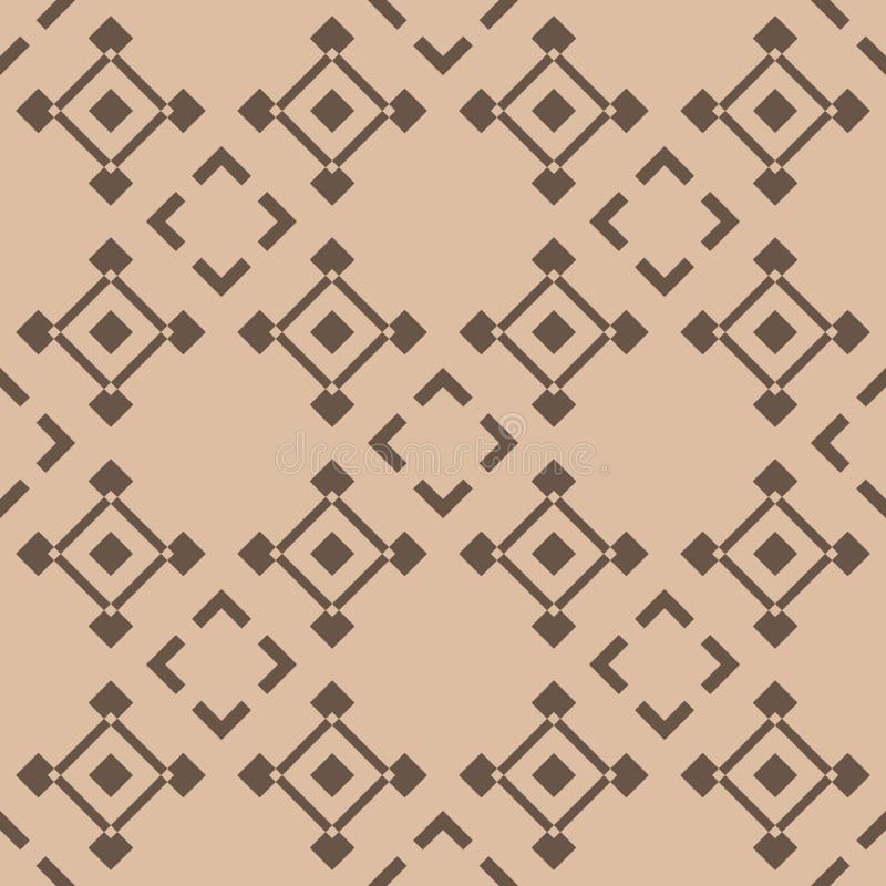 Fondo a quadretti del tessuto Brown e modello senza cuciture beige illustrazione vettoriale Fondo a quadretti del tessuto Brown e modello senza cuciture beige illustrazione vettoriale