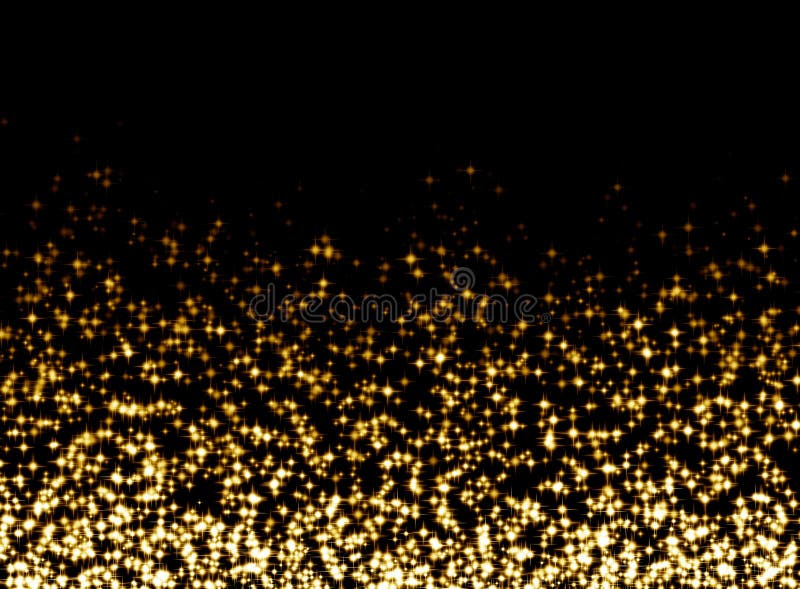 Gold glittering flake on black background. Gold glittering flake on black background