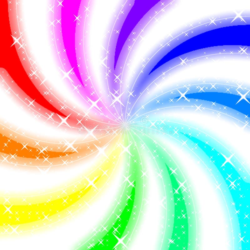 Fondo que brilla intensamente del remolino del arco iris ilustración del vector Fondo que brilla intensamente del remolino del arco iris ilustración del vector
