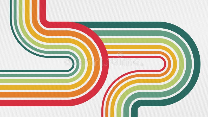 Abstract retro background with colorful curved lines. Vector illustration. Abstract retro background with colorful curved lines. Vector illustration.