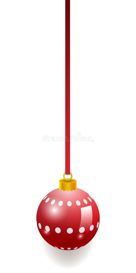 Fondo rojo de la decoración de la bola de la Navidad Chuchería de la Feliz Año Nuevo tradicional Feliz tarjeta de felicitación de ilustración del vector Fondo rojo de la decoración de la bola de la Navidad Chuchería de la Feliz Año Nuevo tradicional Feliz tarjeta de felicitación de ilustración del vector