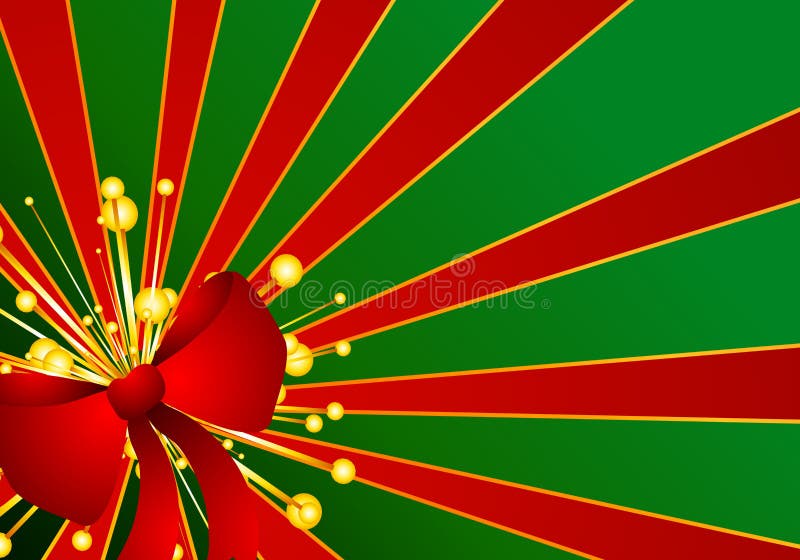 Fondo rojo verde del arqueamiento del regalo de la Navidad stock de ilustración Fondo rojo verde del arqueamiento del regalo de la Navidad stock de ilustración