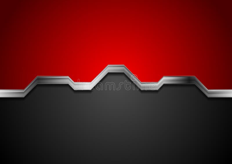 Fondo rojo y negro abstracto de alta tecnología con la raya de la plata del metal libre illustration Fondo rojo y negro abstracto de alta tecnología con la raya de la plata del metal libre illustration