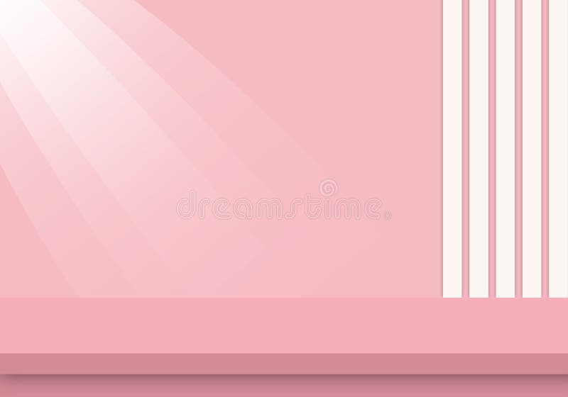 Fondo Rosa Pastel Abstracto Con Una Sala De Pared Con Perspectiva De Línea  Blanca Y Clara Para El Fondo Interior. Stock de ilustración - Ilustración  de hermoso, gradiente: 235157309