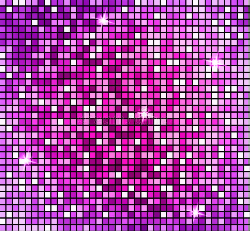 Fondo rosado abstracto brillante del mosaico Mosaico brillante en estilo de la bola de discoteca El disco de plata del vector enc stock de ilustración Fondo rosado abstracto brillante del mosaico Mosaico brillante en estilo de la bola de discoteca El disco de plata del vector enc stock de ilustración