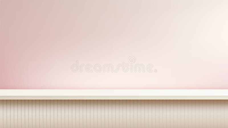 Fondo rosado mínimo con fondo de paracaídas de estante con ranura blanca presentación de producto muestra textura moderna limpia stock de ilustración