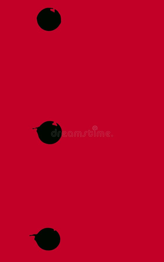 Fondo rosso con tre bottoni neri, progettazione indicativa royalty illustrazione gratis Fondo rosso con tre bottoni neri, progettazione indicativa royalty illustrazione gratis