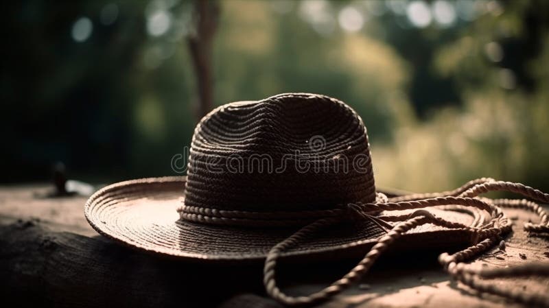 Sombrero de vaquero en el rancho generativo ai