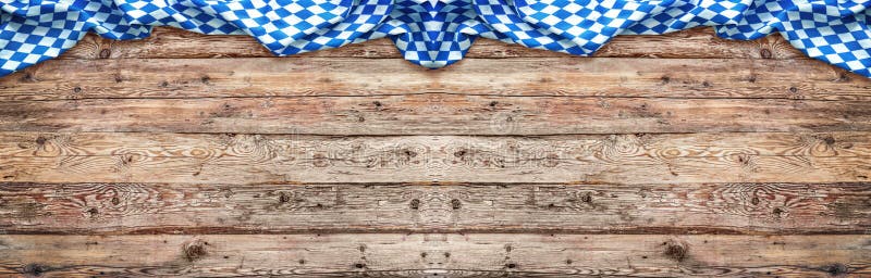 Fondo rústico para Oktoberfest con la bandera bávara fotografía de archivo libre de regalías Fondo rústico para Oktoberfest con la bandera bávara fotografía de archivo libre de regalías