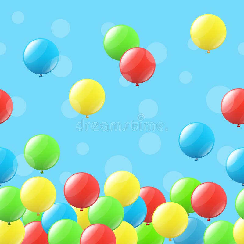 Fondo senza cuciture con i palloni illustrazione di stock Fondo senza cuciture con i palloni illustrazione di stock