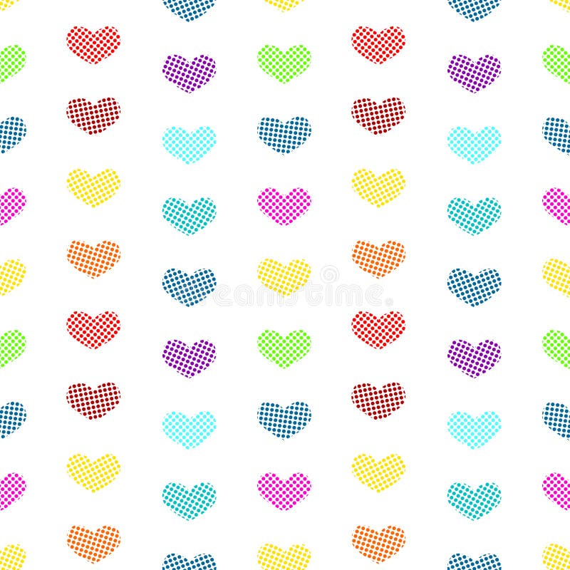 Fondo senza cuciture dei cuori minuscoli del pois illustrazione vettoriale Fondo senza cuciture dei cuori minuscoli del pois illustrazione vettoriale
