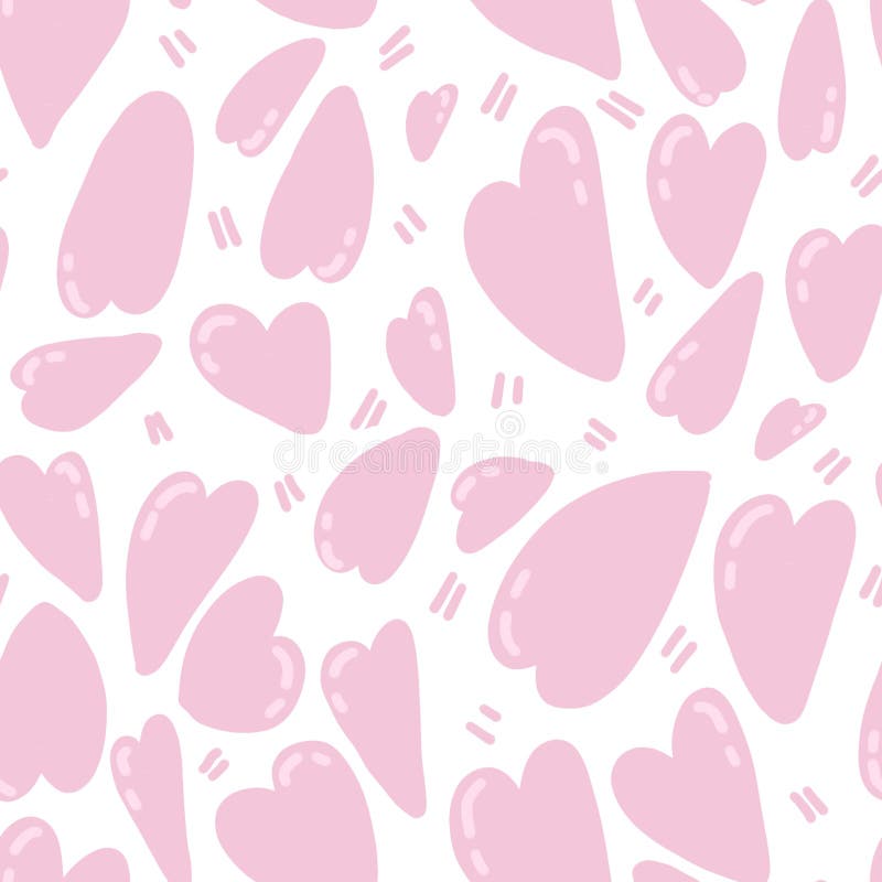 Fondo senza cuciture del modello dei cuori disegnati a mano dell'acquerello royalty illustrazione gratis Fondo senza cuciture del modello dei cuori disegnati a mano dell'acquerello royalty illustrazione gratis